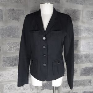 PHILIPPE ADEC sz 12 black 4 four button blazer jacket ADEC2